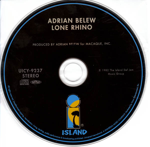 CD, Belew, Adrian - Lone Rhino